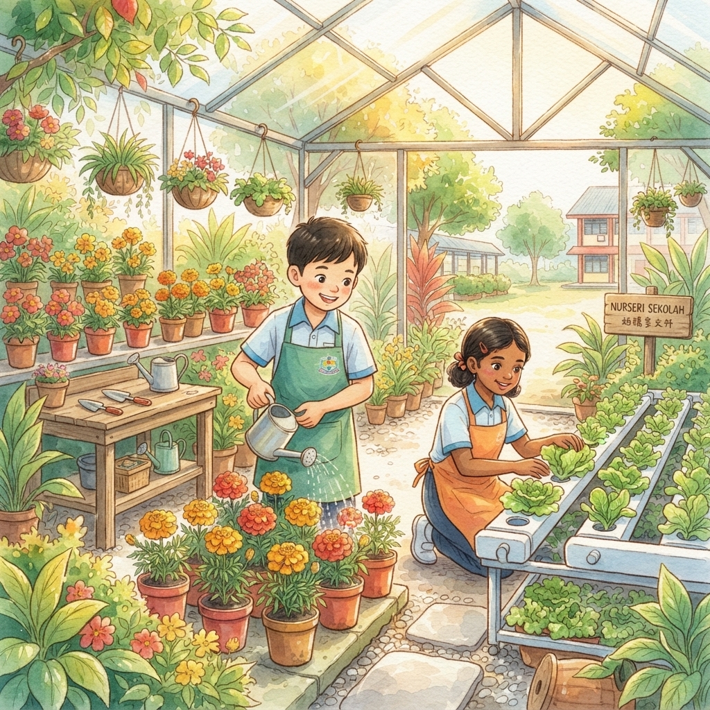 Nurseri Tanaman dan Hidroponik Sekolah